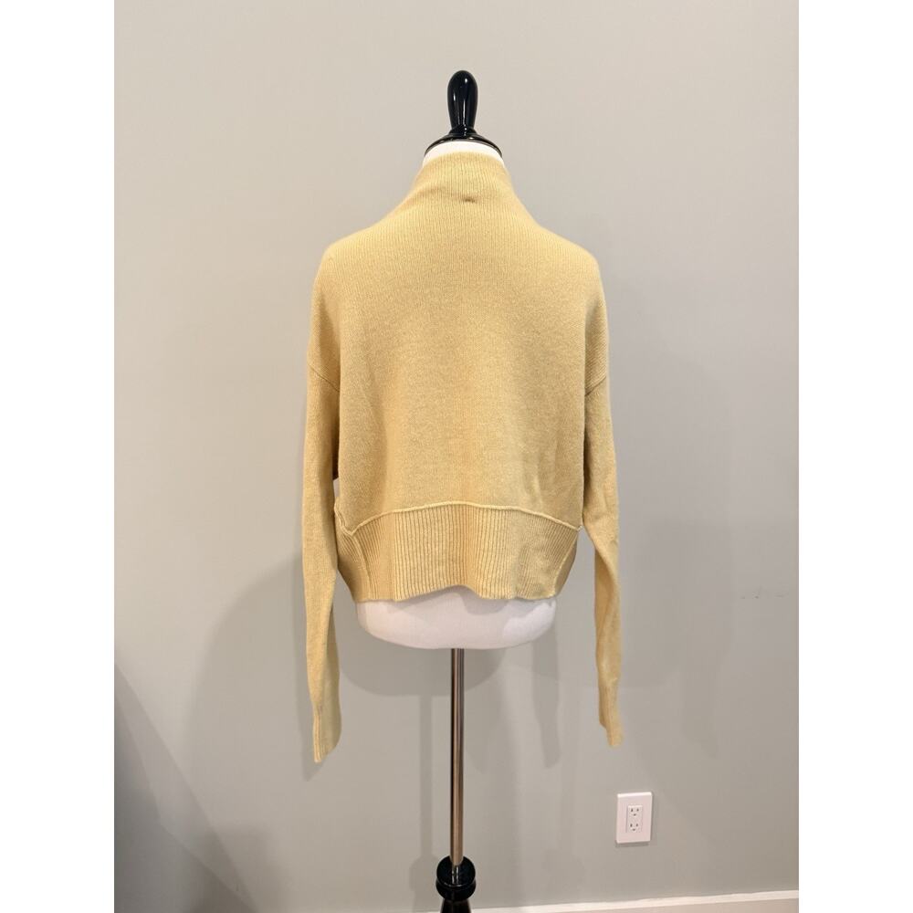 Anthropologie FFC Women’s Wool Cashmere Sweater XS Green Funnel Neck Pullover - Picture 5 of 9